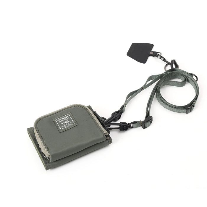 HSP-0178 FLYER'S SUPPLY Mini Wallet with Neck Strap - SAGE GREEN