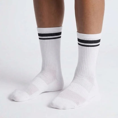 White / Unisex US 6 - 12 / Crew Sock | 100% Nylon