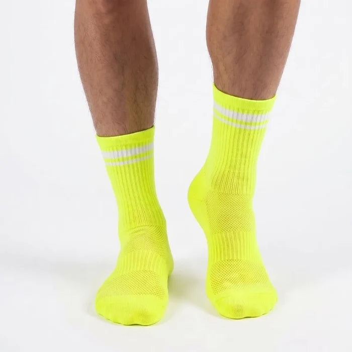 Neon Yellow / Unisex US 6 - 12 / Crew Sock | 100% Nylon