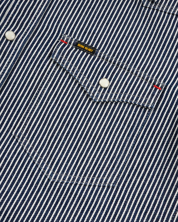 IHSH-07 12oz Hickory Stripe Western Shirt - INDIGO