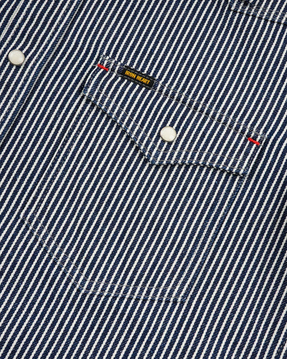 IHSH-07 12oz Hickory Stripe Western Shirt - INDIGO