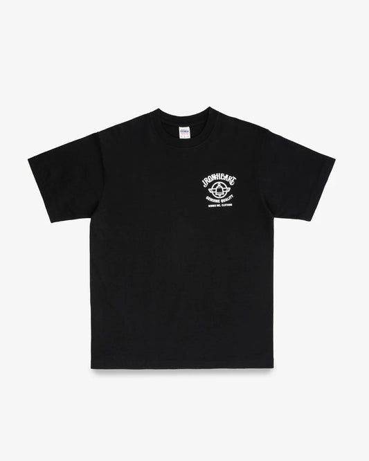 IHT-2502 7.5oz Printed Loopwheel Crew Neck T-Shirt - BLACK