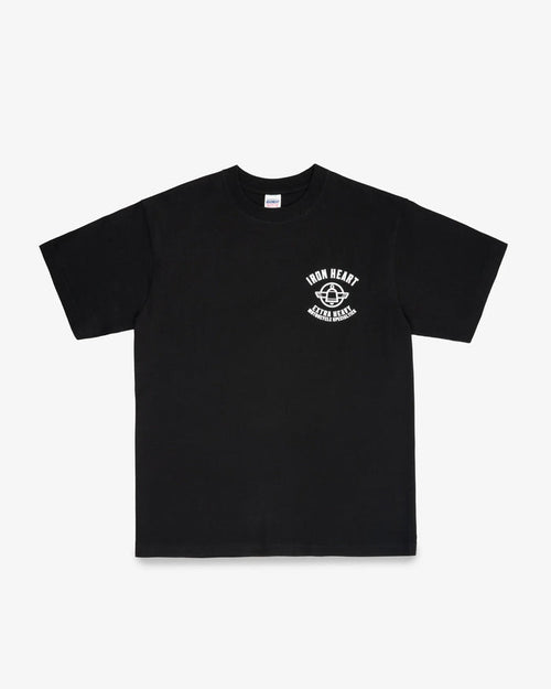 IHT-2503 7.5oz Printed Loopwheel Crew Neck T-Shirt - BLACK