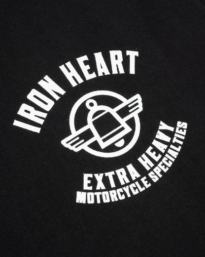 IHT-2503 7.5oz Printed Loopwheel Crew Neck T-Shirt - BLACK