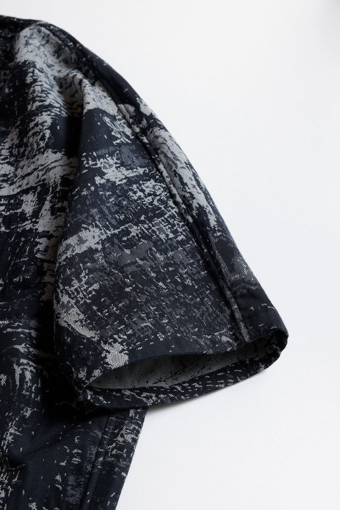 JACQUARD BORO S/S SHIRT (FA25) - BLUE GRAY