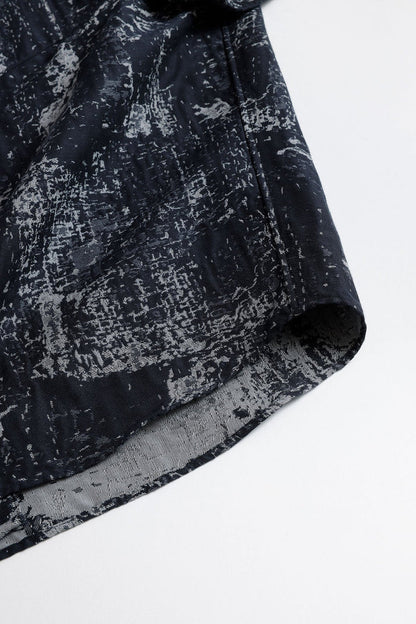 JACQUARD BORO S/S SHIRT (FA25) - BLUE GRAY