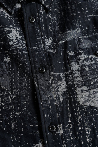 JACQUARD BORO S/S SHIRT (FA25) - BLUE GRAY