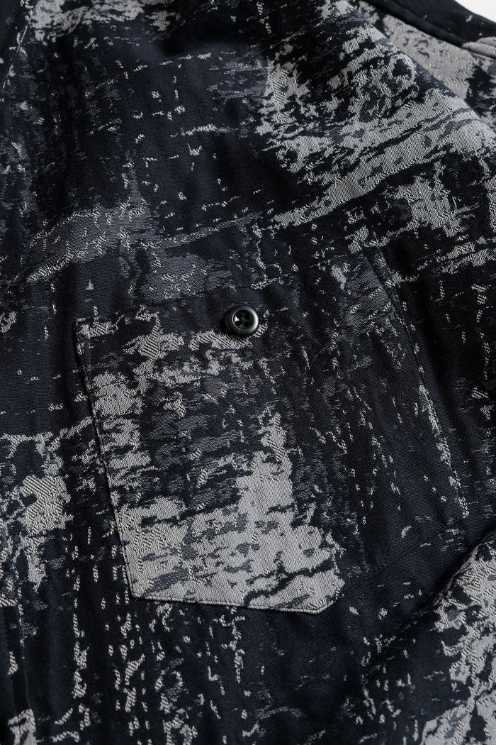 JACQUARD BORO S/S SHIRT (FA25) - BLUE GRAY