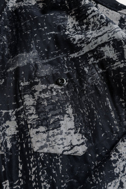 JACQUARD BORO S/S SHIRT (FA25) - BLUE GRAY