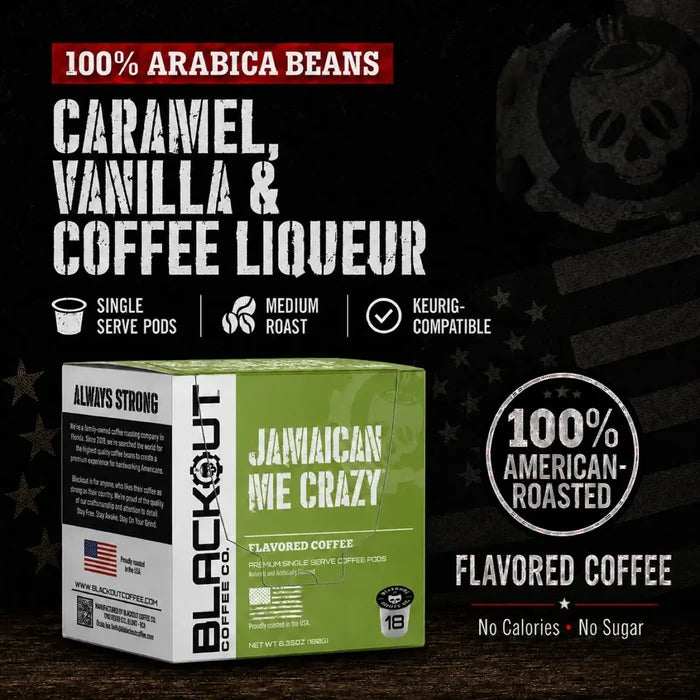 JAMAICAN ME CRAZY® FLAVORED COFFEE PODS 18CT