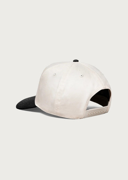 JUST FOR A MOMENT 5 PANEL HAT - BLACK/NATURAL