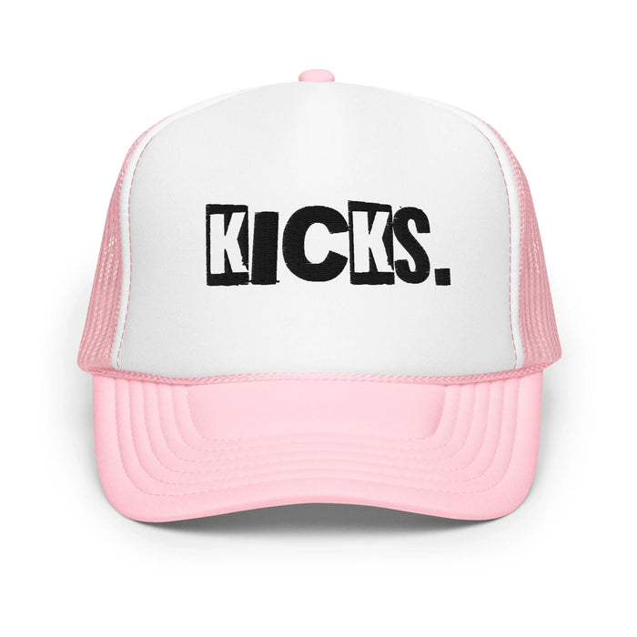 Light Pink / White / Light Pink / One Size Fits Most / Trucker Hat | Embroidered