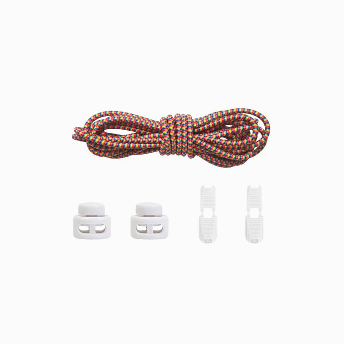 Rainbow / One Size Fits All / Bungee Shoe Laces | 3mm Wide