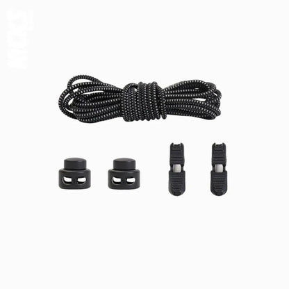 Kicks Speed Laces black elastic no-tie shoelaces for running and everyday wear by Kicks Shoelaces