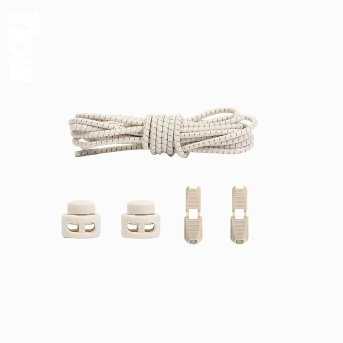 Kicks Speed Laces beige elastic shoelaces for running shoes and casual footwear by Kicks Shoelaces