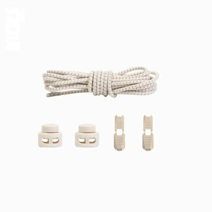 Kicks Speed Laces beige elastic shoelaces for running shoes and casual footwear by Kicks Shoelaces