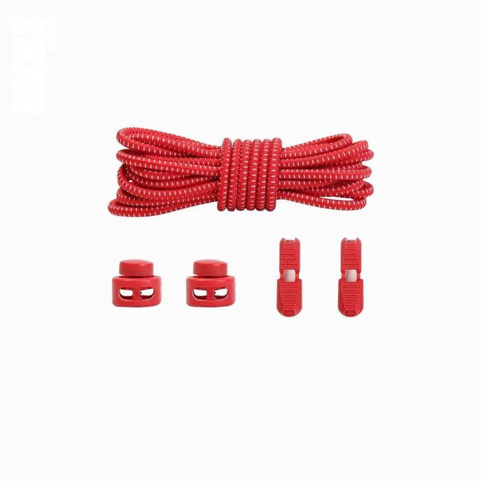 Kicks Speed Laces red no-tie elastic laces for runners and triathletes by Kicks Shoelaces