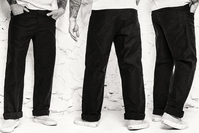 LE PANTALON "PENITENCIER" MOLESKINE - NOIR
