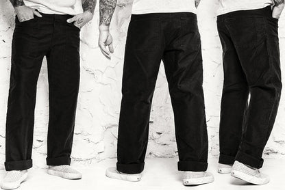 LE PANTALON "PENITENCIER" MOLESKINE - NOIR