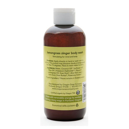 Lemongrass Zinger Natural Organic Body Wash