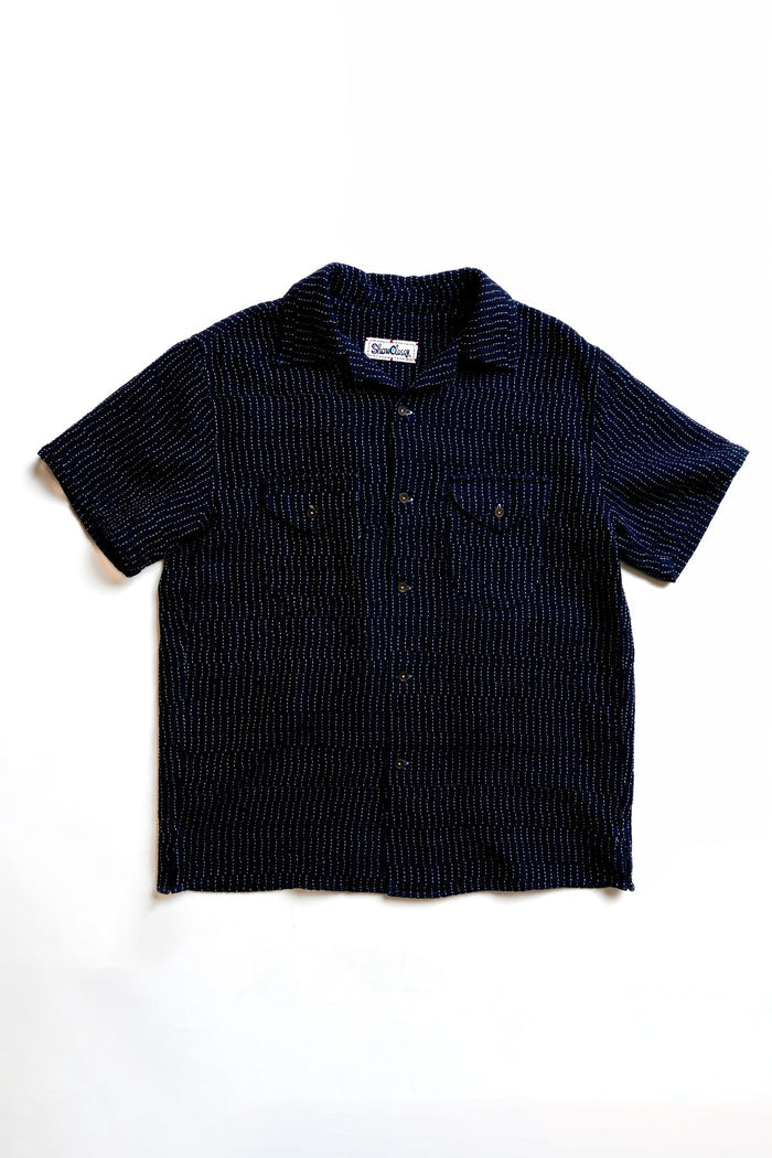 LIGHTWEIGHT SASHIKO CASUAL SHIRT - INDIGO