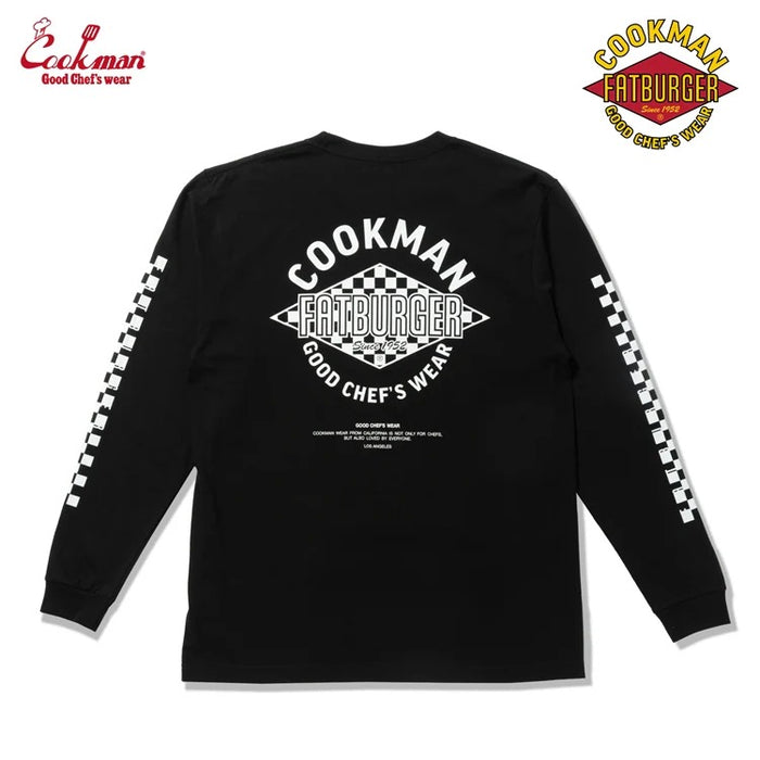 LONG SLEEVE TEES FAT CHECKER - BLACK