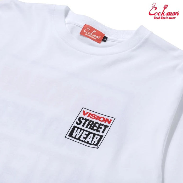 LONG SLEEVE TEES VISION LOGO - WHITE