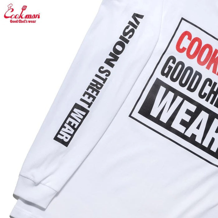 LONG SLEEVE TEES VISION LOGO - WHITE
