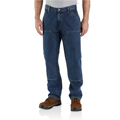 LOOSE FIT DOUBLE-FRONT UTILITY LOGGER JEAN - CANAL