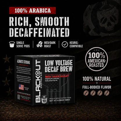 LOW VOLTAGE DECAF COFFEE PODS 18CT