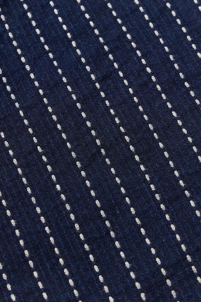 LP-1180-1 Stitch Stripe Comfortable Trousers - INDIGO X THICK STRIPE