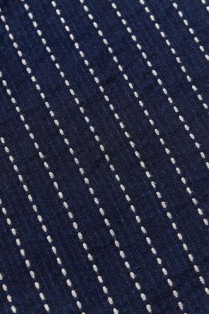 LP-1180-1 Stitch Stripe Comfortable Trousers - INDIGO X THICK STRIPE