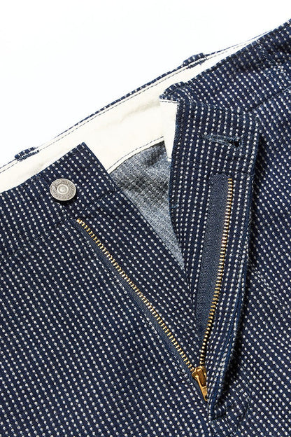 LP-1180-2 Stitch Stripe Comfortable Trousers - INDIGO X THIN STRIPE