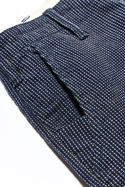 LP-1180-2 Stitch Stripe Comfortable Trousers - INDIGO X THIN STRIPE