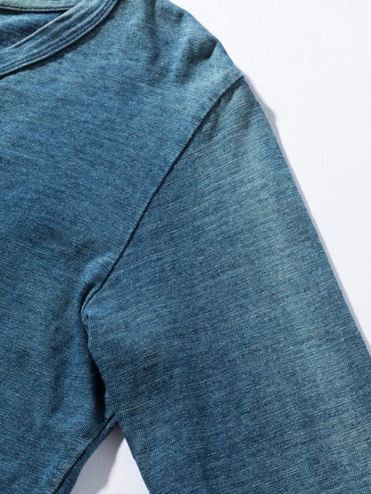 LS-5011-D Indigo Jersey Crew Neck Long Sleeved T - Dark Indigo
