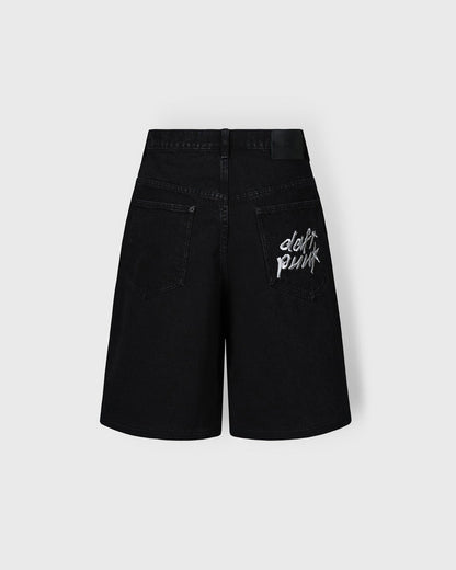 LUCKY STUDDED JORTS - BLACK