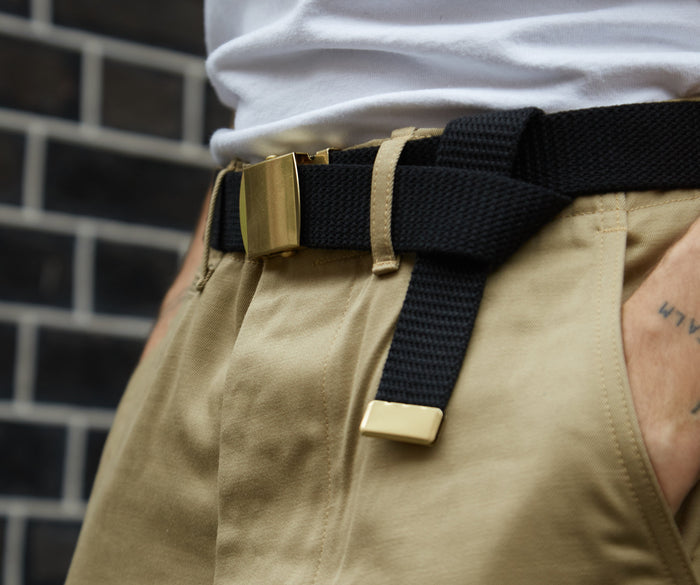 MA22017 BLACK TROUSER UNIFORM BELT -  BLACK