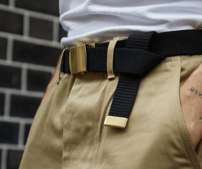 MA22017 BLACK TROUSER UNIFORM BELT -  BLACK
