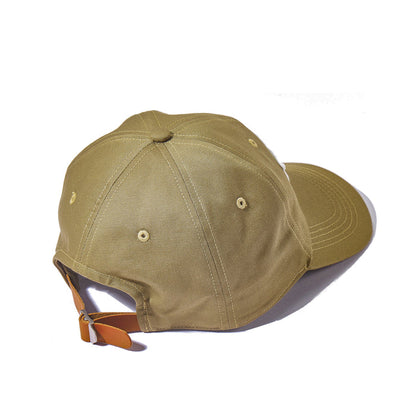 MA23001 THE REAL McCOY'S LOGO BASEBALL CAP - KHAKI