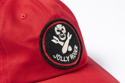 MA25003 BASEBALL CAP / JOLLY ROGER - RED