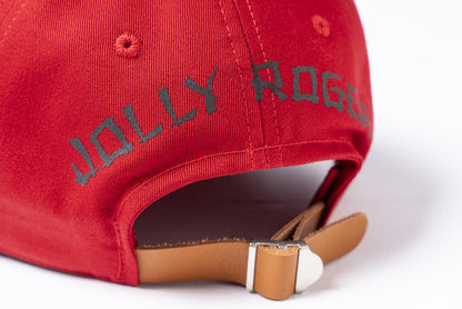 MA25003 BASEBALL CAP / JOLLY ROGER - RED