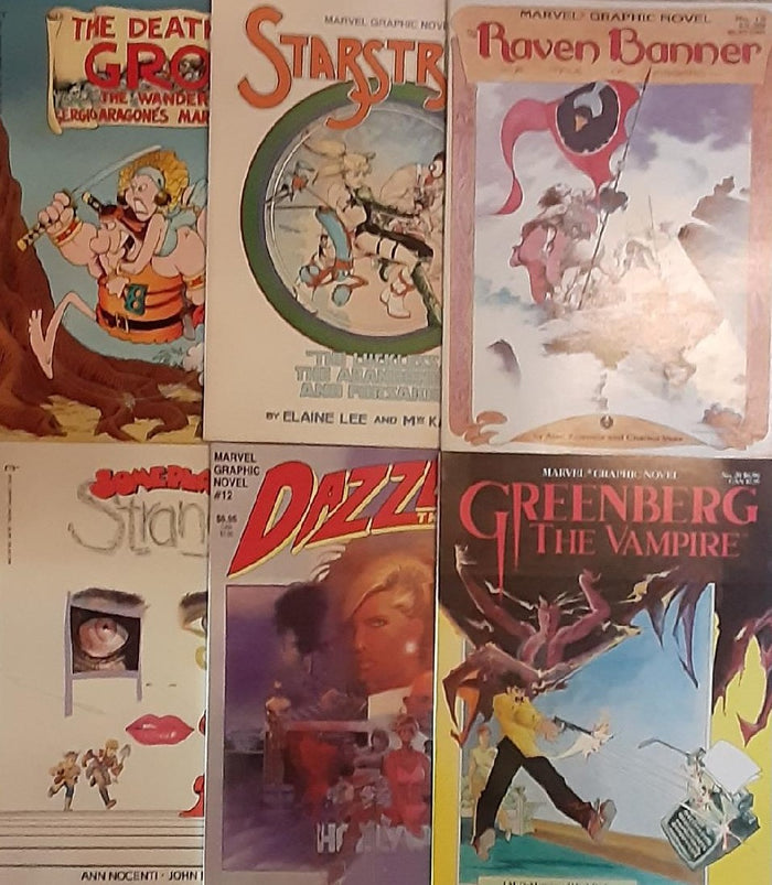 MARVEL GRAPHIC NOVEL RAVEN BANNER DAZZLER STARSTRUCK GROO PLUS Set of Six