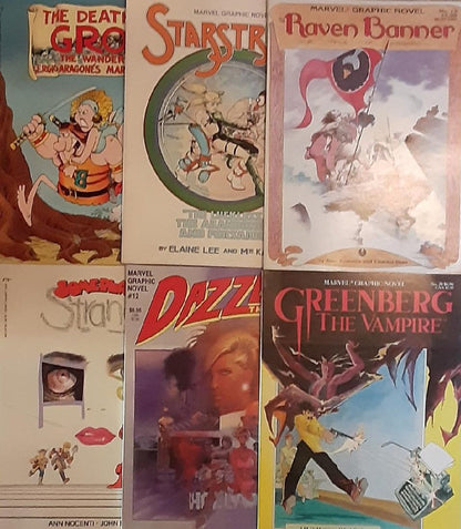MARVEL GRAPHIC NOVEL RAVEN BANNER DAZZLER STARSTRUCK GROO PLUS Set of Six