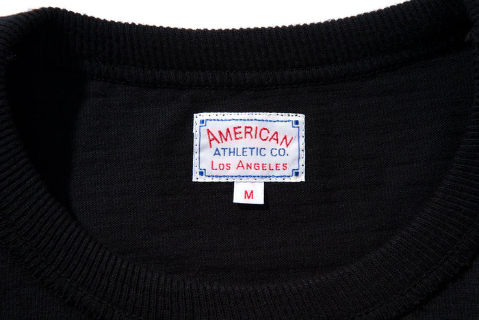 MC19010 ATHLETIC T-SHIRT / LOOP-WHEEL - BLACK