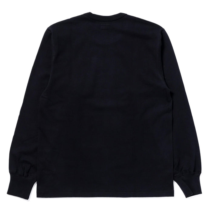 MC24003 THE REAL McCOY'S LOGO TEE L/S - BLACK