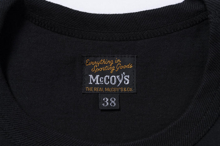 MC24003 THE REAL McCOY'S LOGO TEE L/S - BLACK