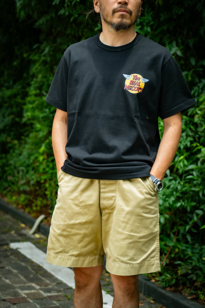 MC24004 THE REAL McCOY'S LOGO TEE S/S - BLACK
