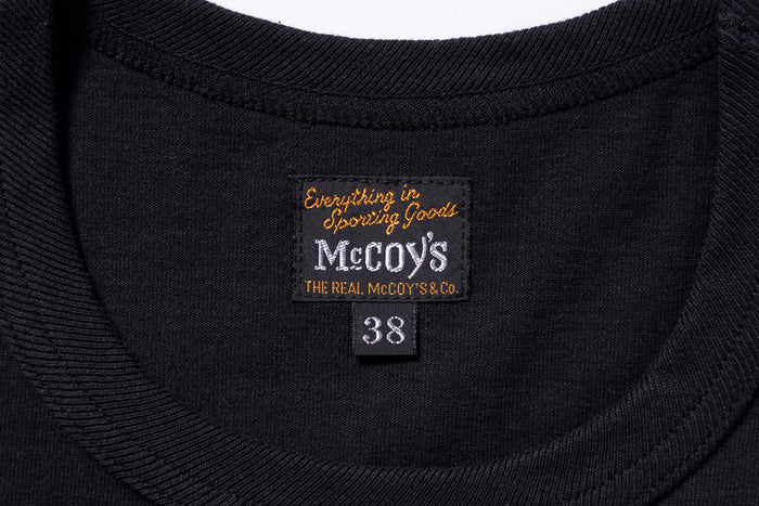 MC24004 THE REAL McCOY'S LOGO TEE S/S - BLACK