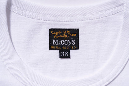 MC24004 THE REAL McCOY'S LOGO TEE S/S - WHITE