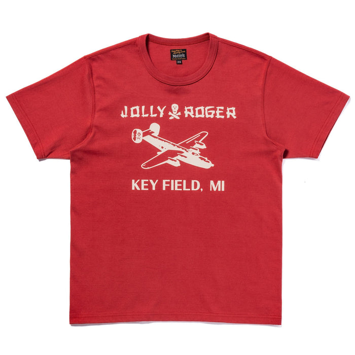 MC25003 MILITARY TEE / JOLLY ROGER KEY FIELD - CHERRY
